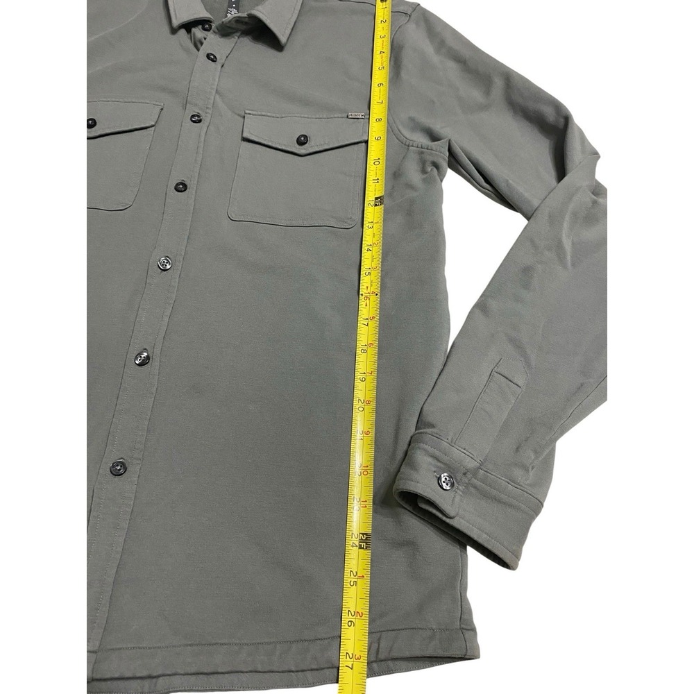 Vuori Boulevard Shirt Jacket Mens M Medium Grey Button Up French Terry Shacket - Picture 6 of 7